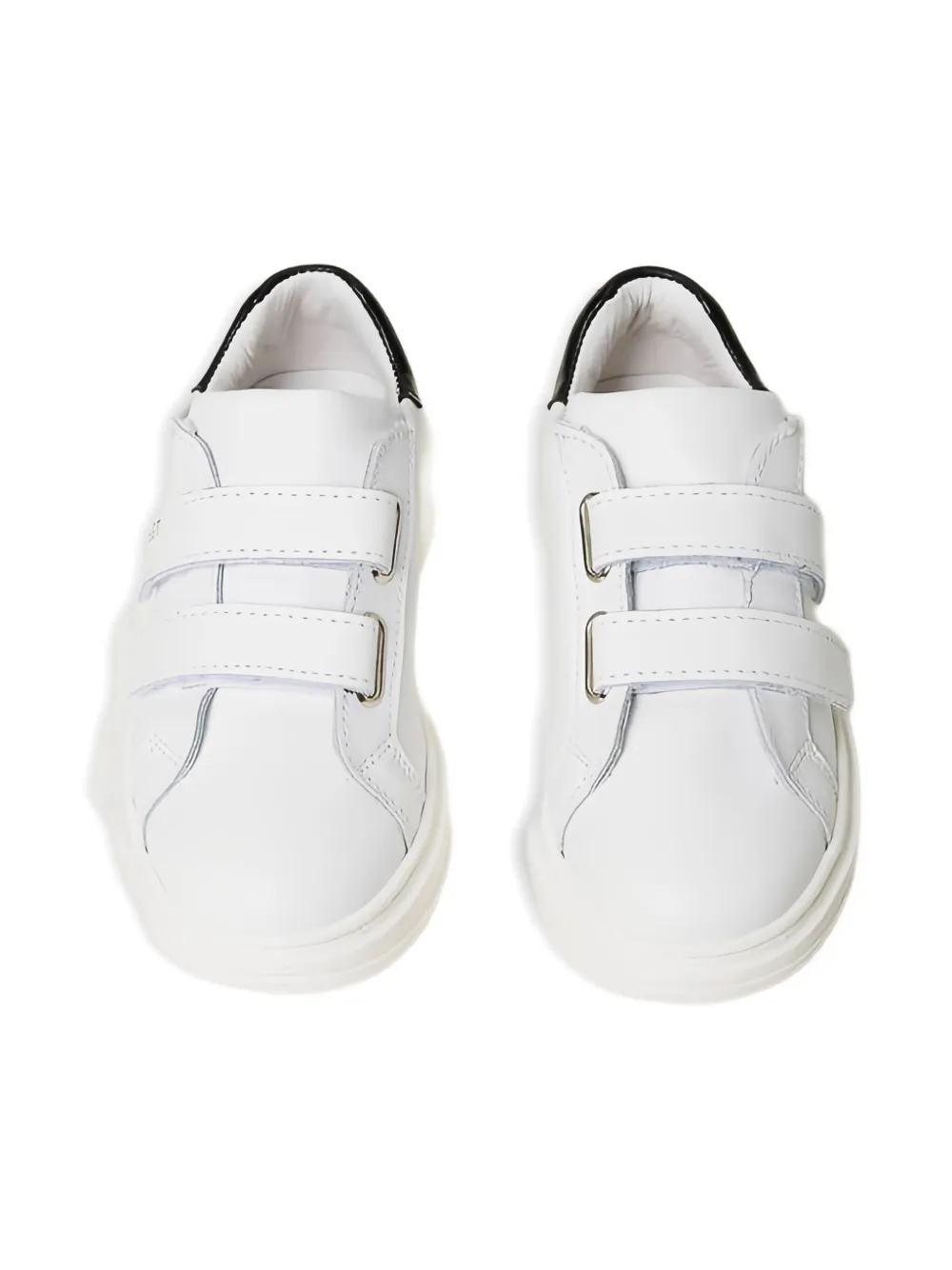 TWINSET Kids Leren sneakers met dubbele bandjes Wit