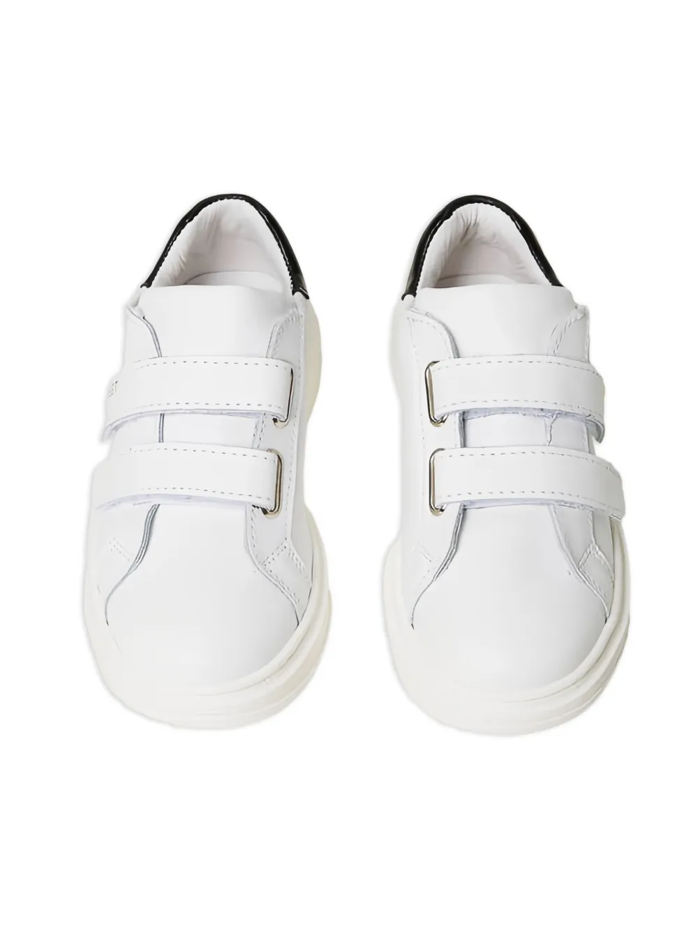 TWINSET Kids Leren sneakers met dubbele bandjes Wit
