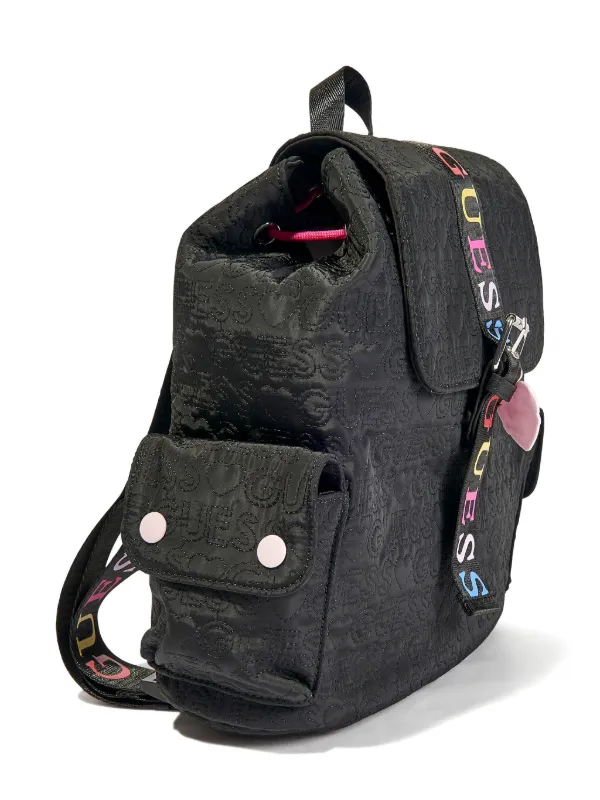 Guess Kids Quilted logo strap Backpack Black FARFETCH CA