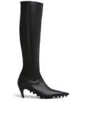 Marni Spike leather knee-high boots - Black