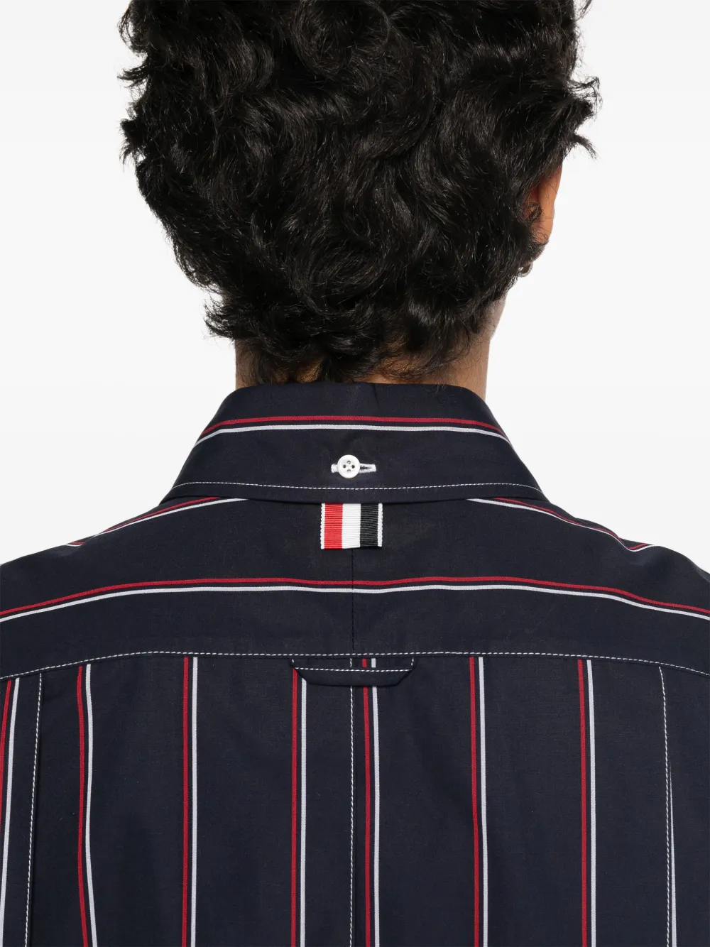 Thom Browne Gestreepte blousejurk Blauw