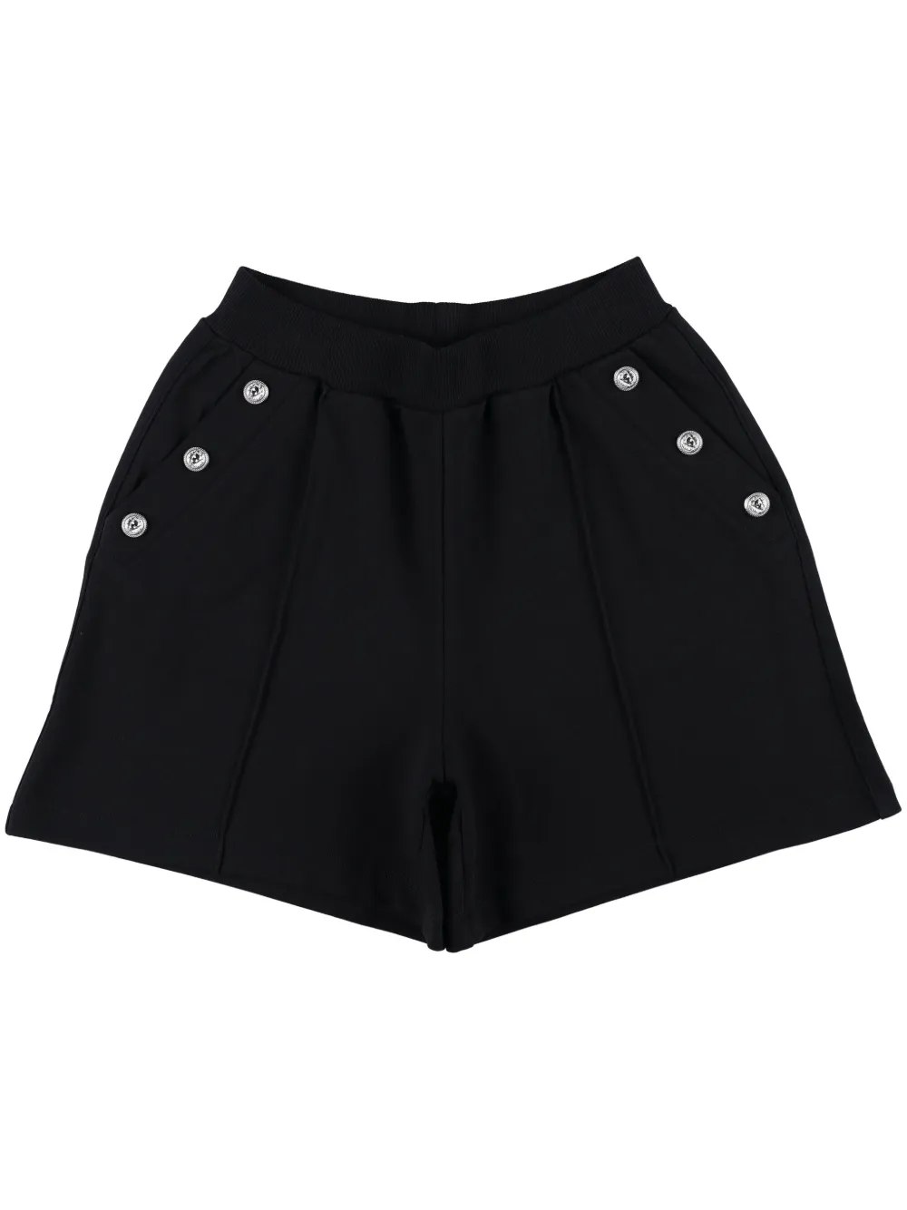 Balmain Logo-engraved Shorts In Black