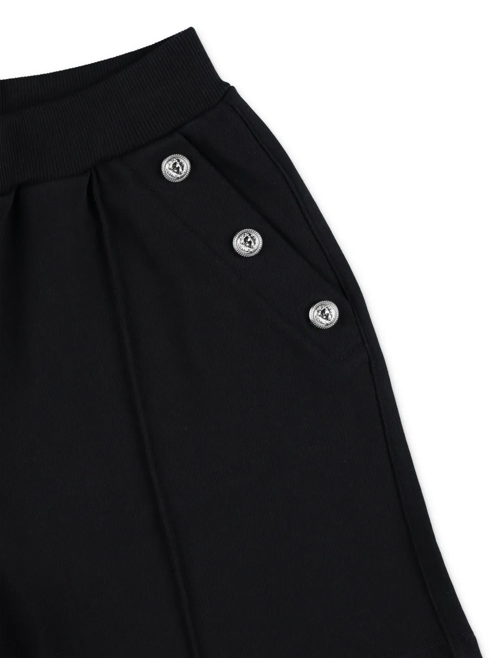 Balmain Kids Shorts met gegraveerd logo Zwart