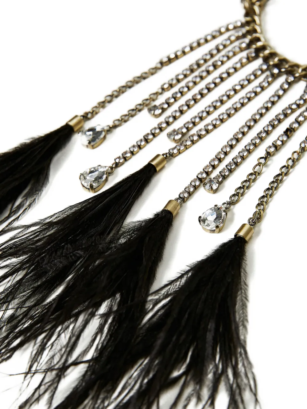 Twinset Feather-embellished Necklace In Gold