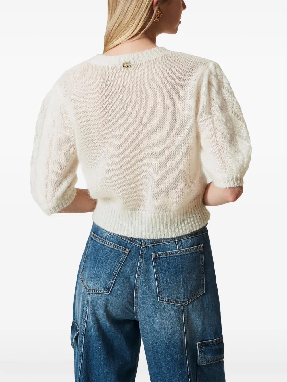 TWINSET Trui met kanten detail Wit