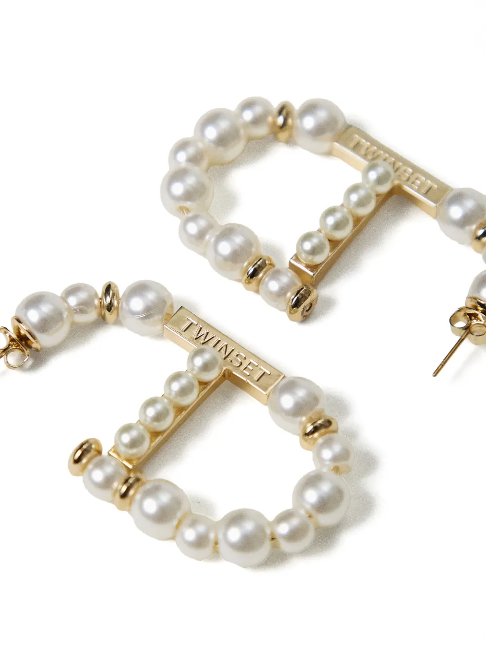 TWINSET Oval T earrings - Wit