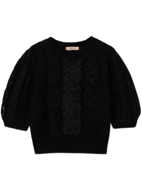 TWINSET Pullover mit Spitzendetail