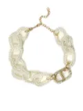 TWINSET Oval T pearl-embellished necklace - Gold
