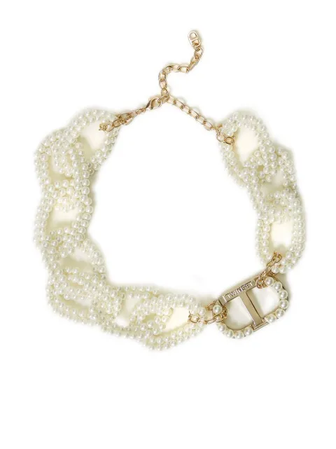 TWINSET Oval T pearl-embellished necklace 