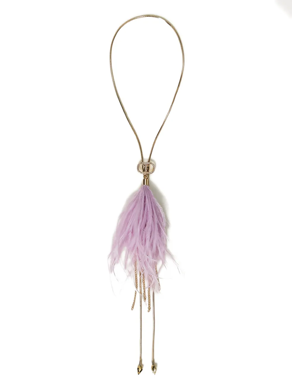 Twinset Feather-tassel Necklace In Purple