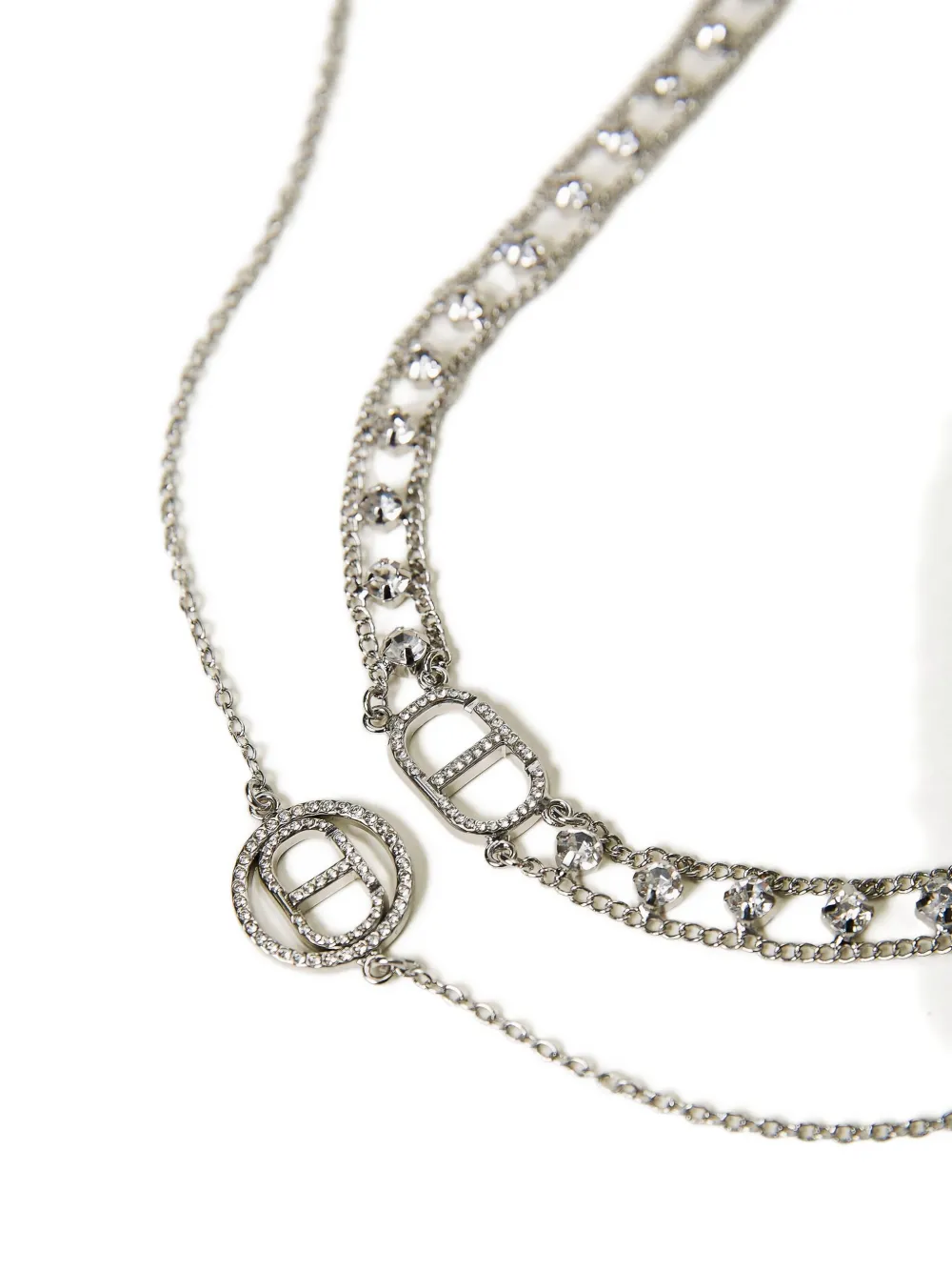 Twinset Crystal-embellished Necklace In Silver