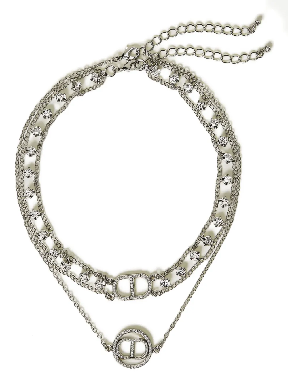 Twinset Crystal-embellished Necklace In Silver