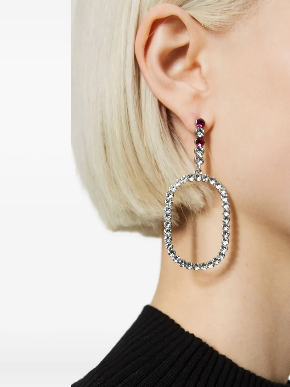 TWINSET crystal-embellished oval earrings | Image 2