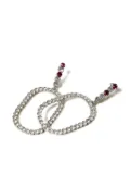 TWINSET crystal-embellished oval earrings - Silver
