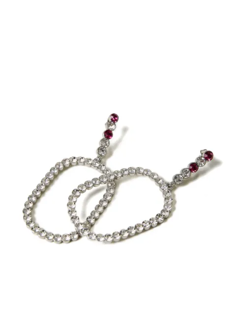 TWINSET crystal-embellished oval earrings