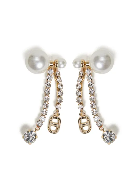 TWINSET Par de brincos com aplicação de cristal