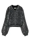 TWINSET Kids sequin-embellished bomber jacket - Black