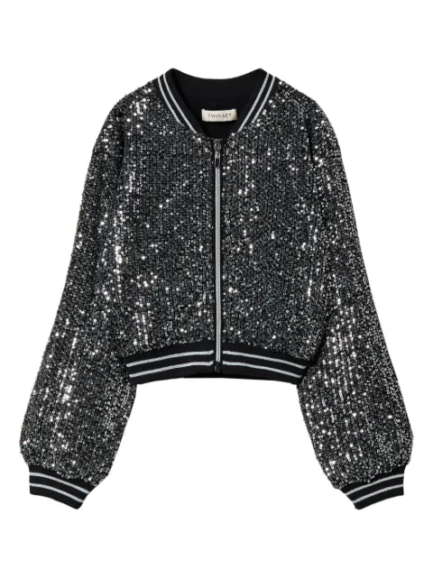 TWINSET Kids Jaqueta bomber com paetês
