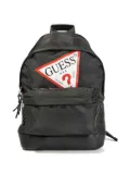 guess kids logo-print backpack - Black
