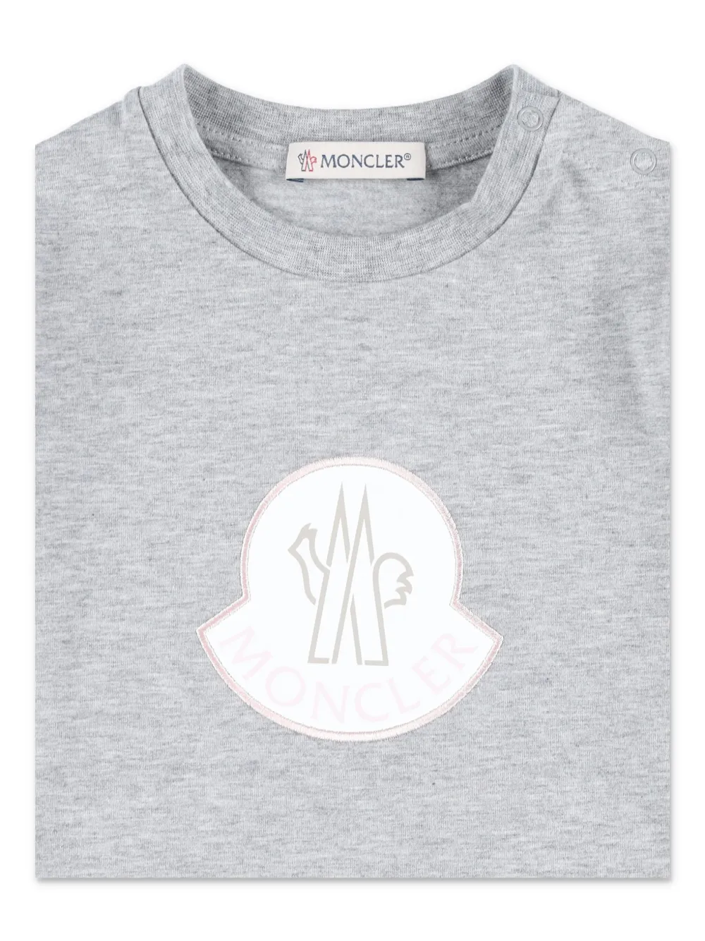 Moncler Enfant T-shirt met logoprint Grijs