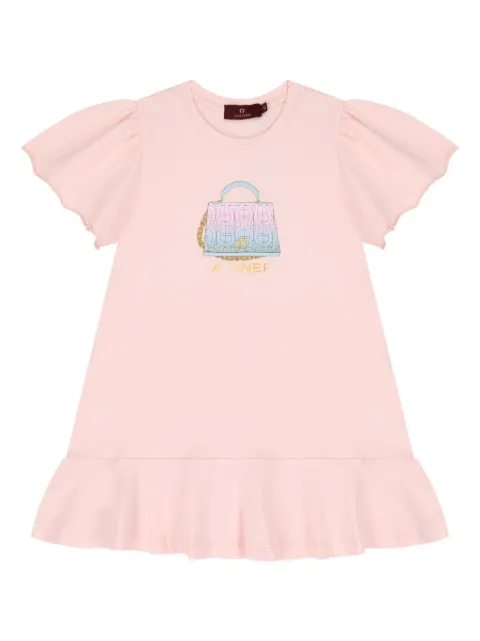 Aigner Kids printed flared dress
