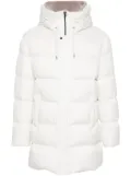Herno logo-plaque coat - White