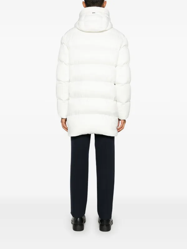 Herno ロゴプレート コート | ホワイト | FARFETCH JP
