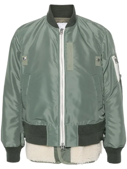 Sacai veste bomber en serge - Vert - sacai - Modalova