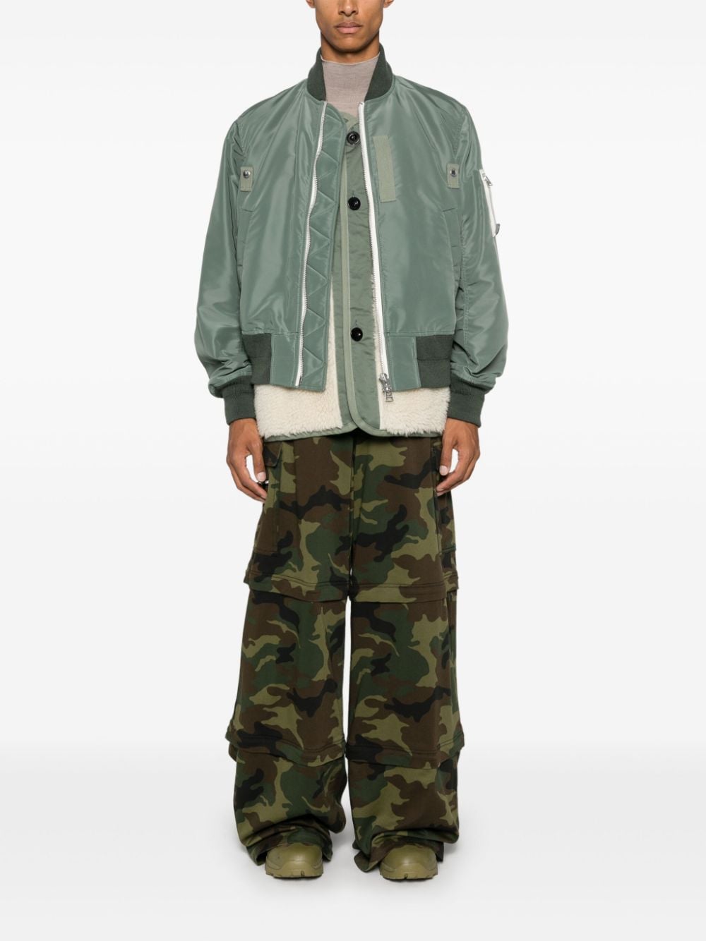 sacai Twill bomberjack - Groen