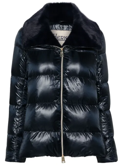Herno faux-fur collar puffer jacket