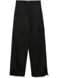 Jil Sander silk twill trousers - Black