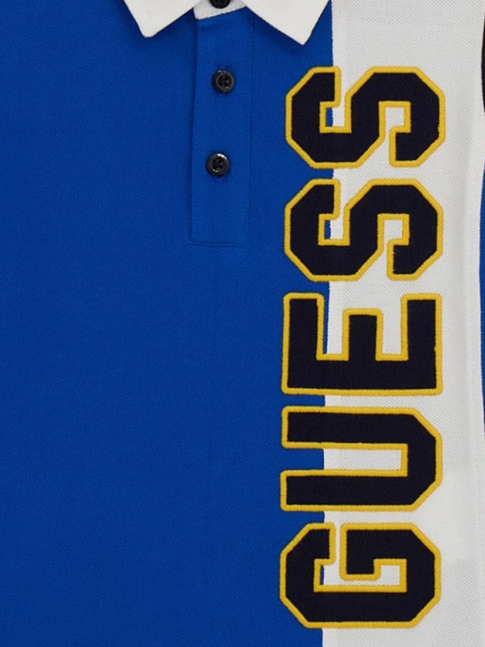 Shop Guess Logo-patch Polo Shirt In Blue