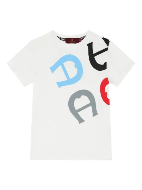 Aigner Kids logo-print cotton t-shirt 
