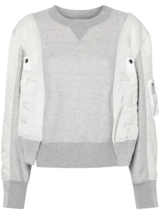 Sacai パネル スウェットシャツ | グレー | FARFETCH JP