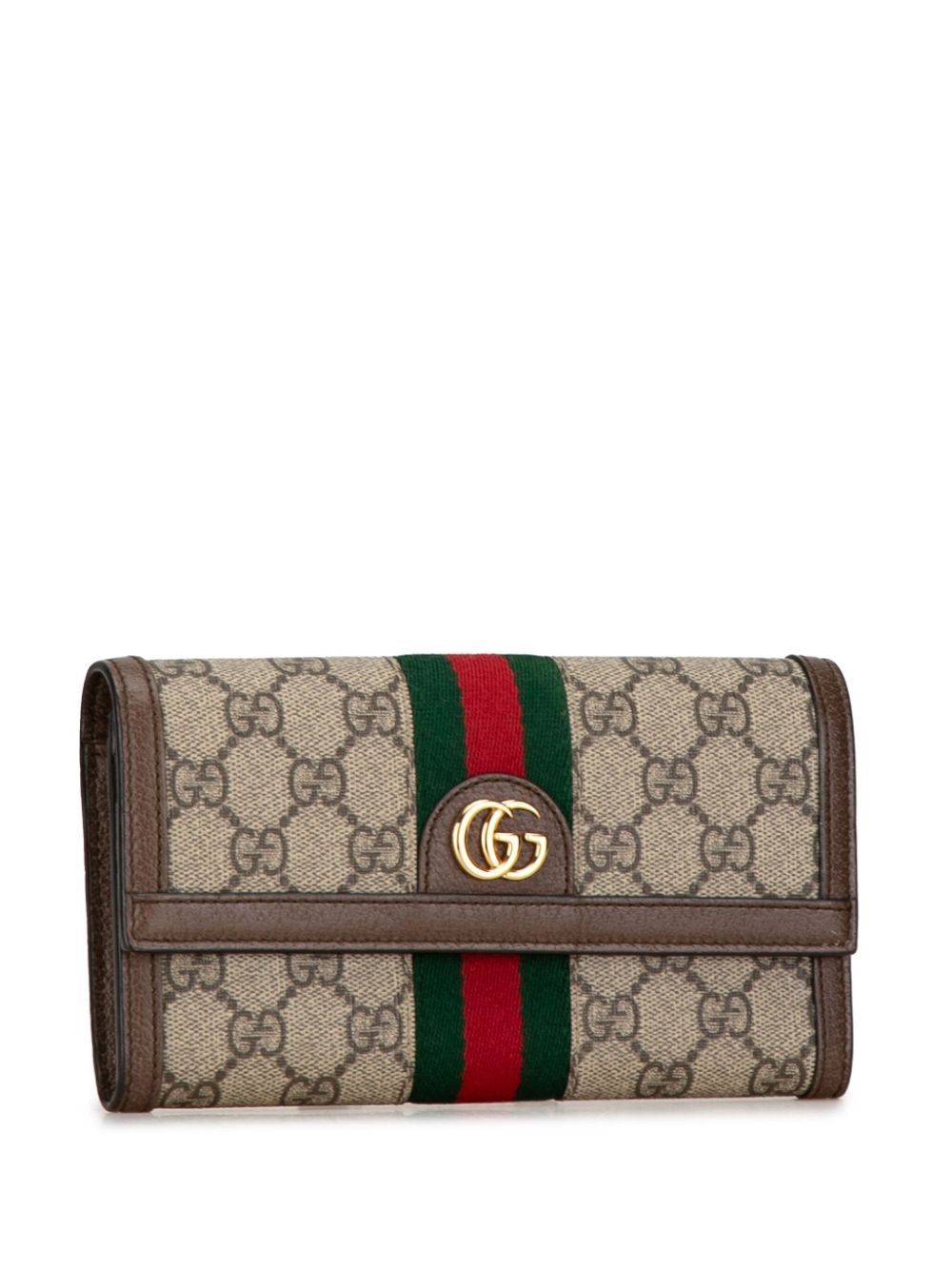 Gucci Pre-Owned 2016-2023 GG Supreme Ophidia Continental Wallet long wallets - Bruin