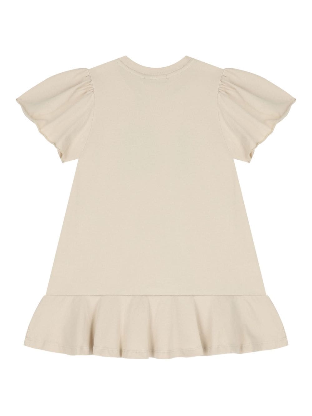 Aigner Kids printed ruffled dress - Beige