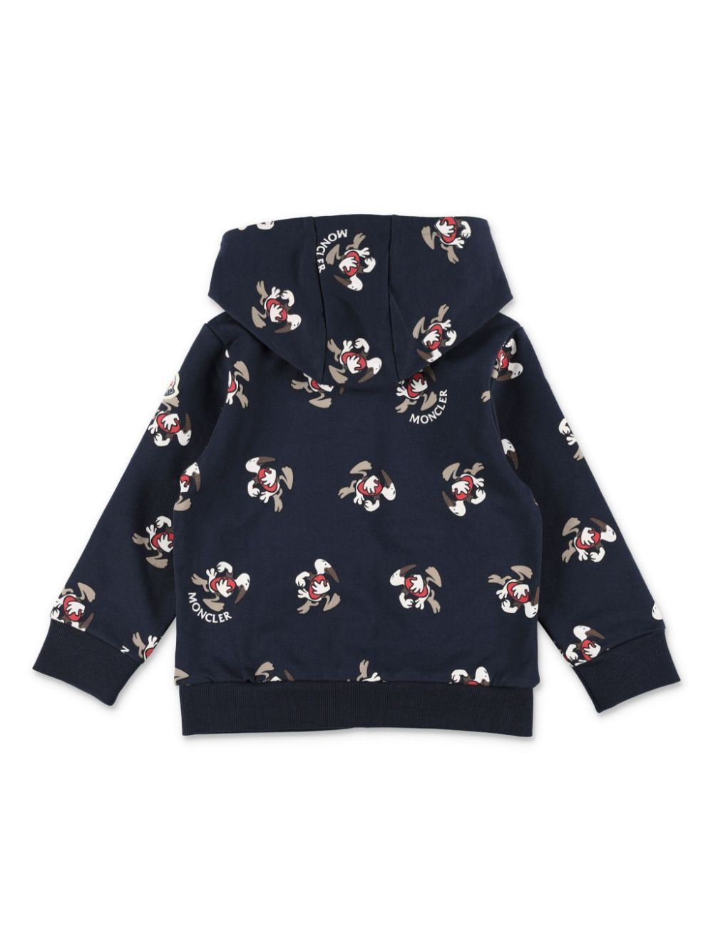 Moncler Enfant all-over graphic logo print hoodie - Blauw