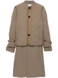 sacai layered coat - Green