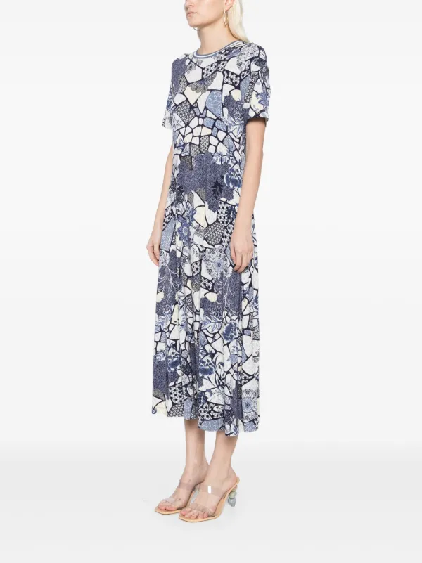 johnny was t shirt dress Johnny Was Women's Crew Neck T-Shirt Dress in BROWN, Size Medium, Floral