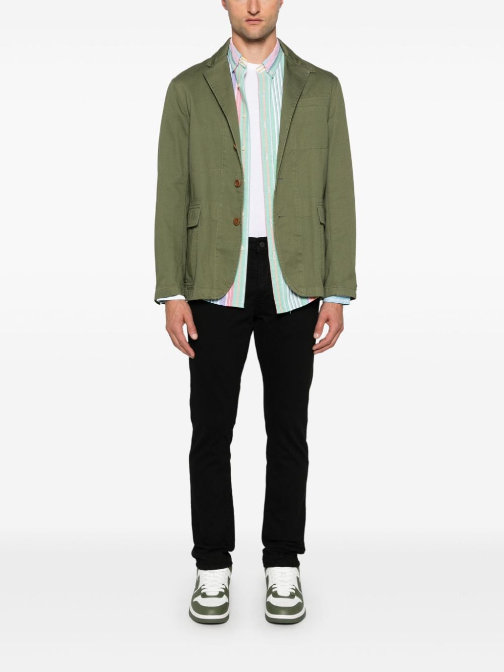 Shop Polo Ralph Lauren Cotton Blazer In Green