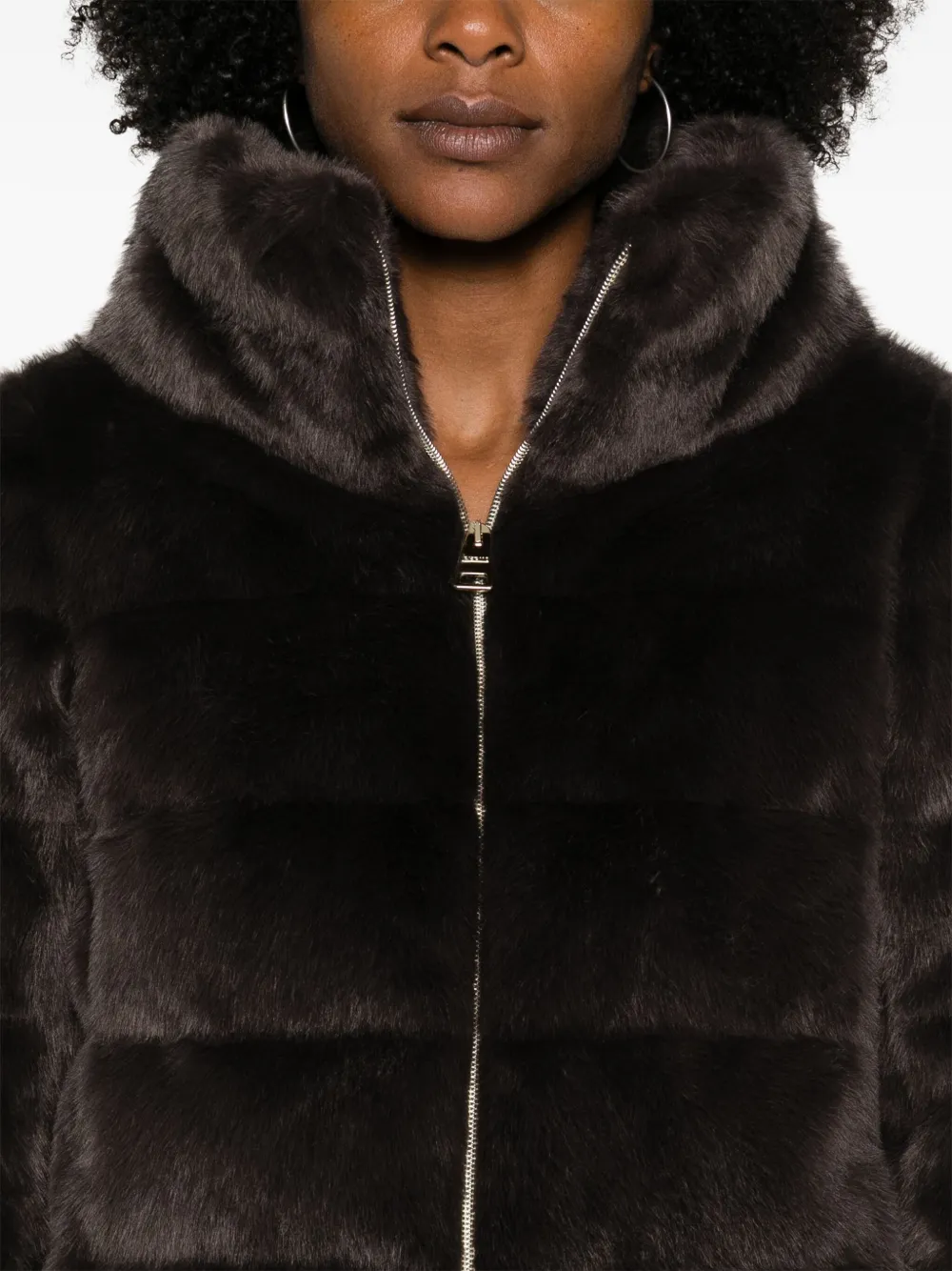 Herno faux fur jacket women Polyester Down Polyamide Feather 48 Brown