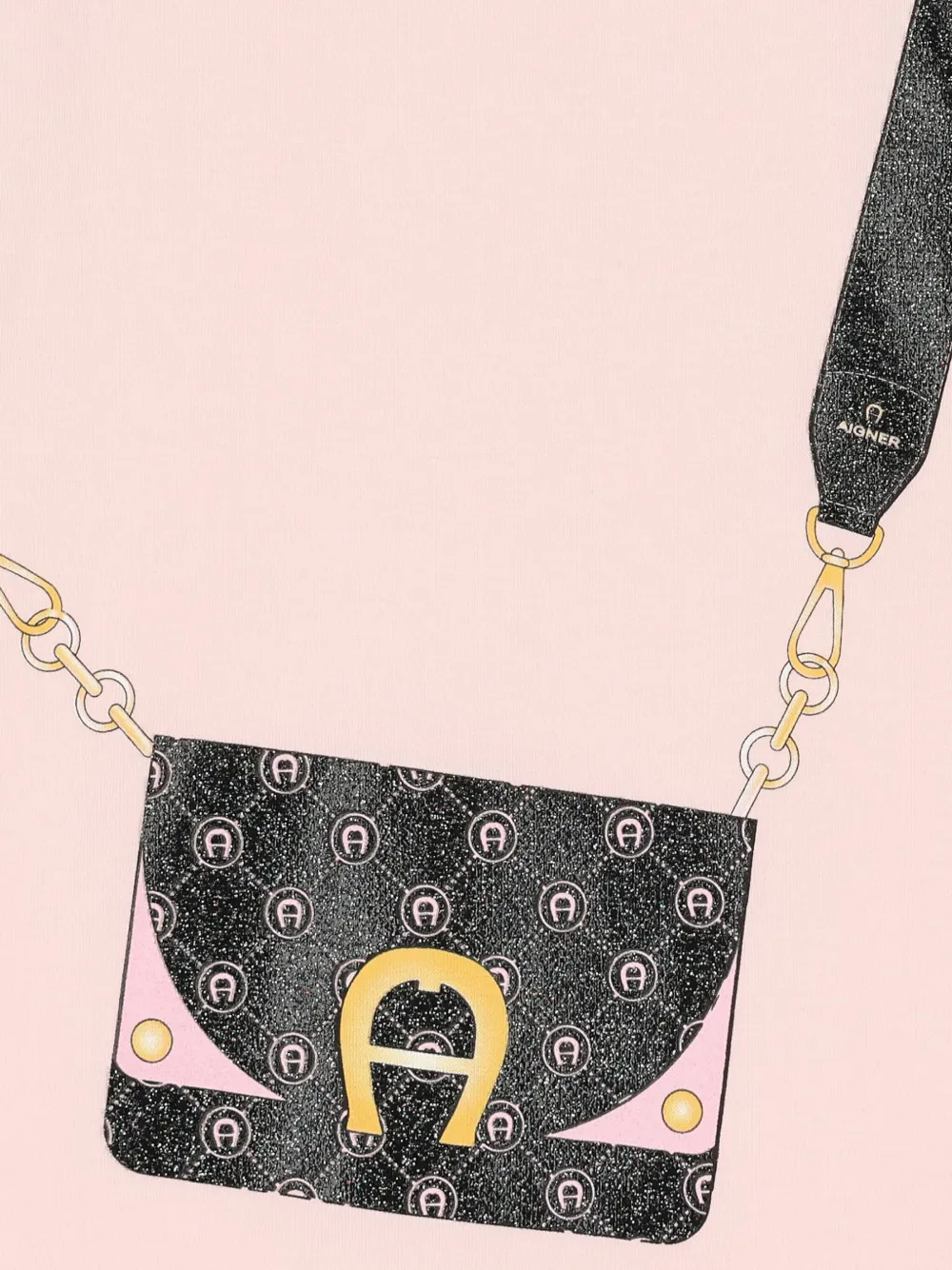 Aigner Kids Jurk met grafische print Roze