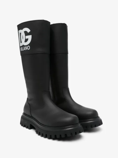 Dolce & Gabbana Kids logo-print boots