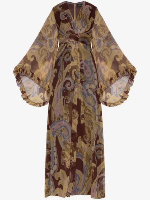 ETRO paisley-print silk maxi dress