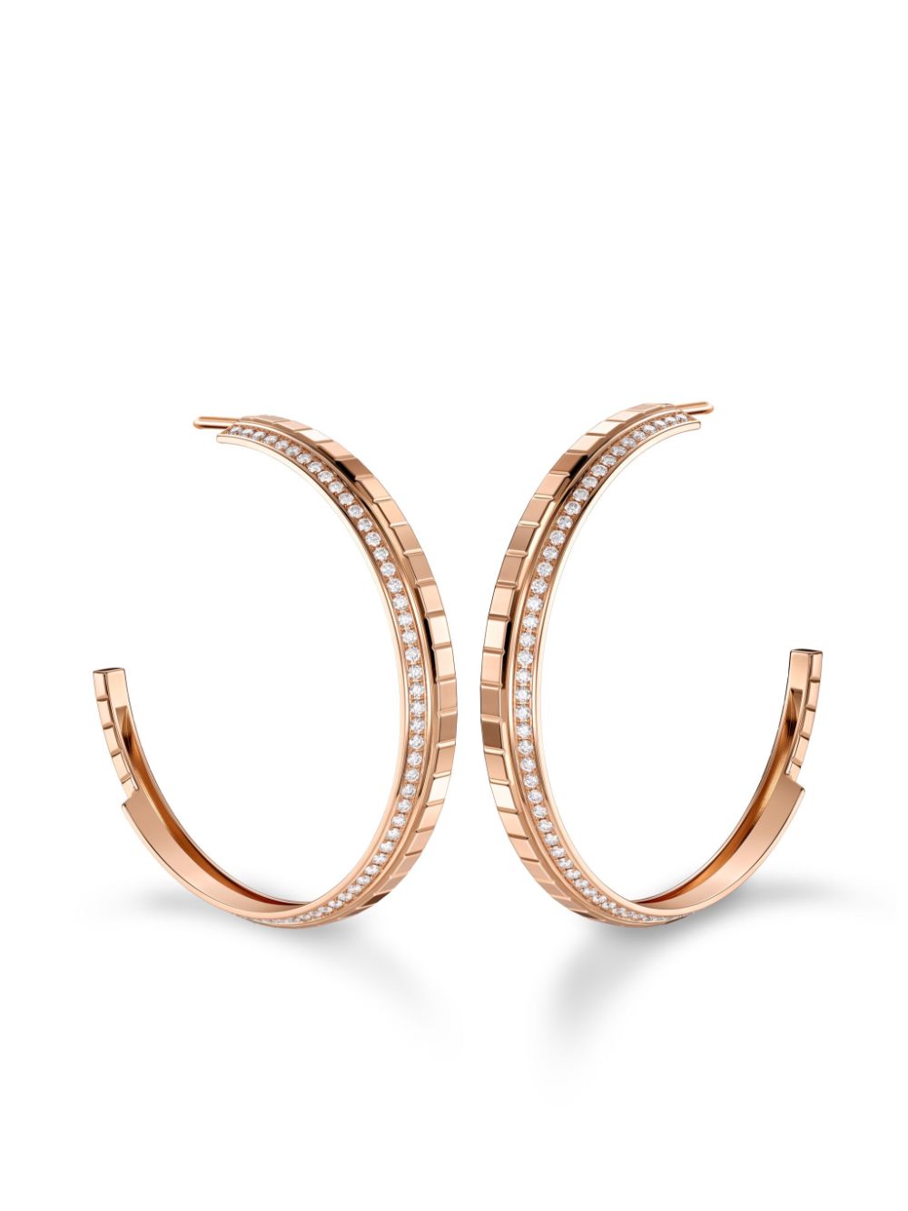 18kt rose gold Ice Cube diamond earrings