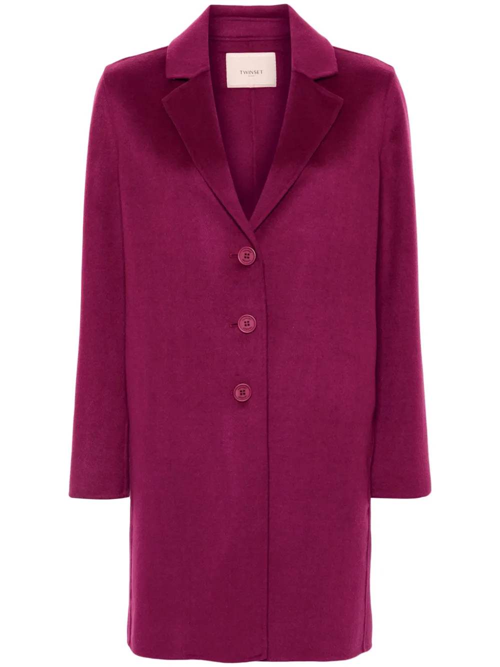 TWINSET logo-patch coat | Pink | Image 1