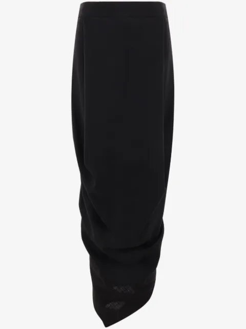 QUIRA draped-design midi skirt