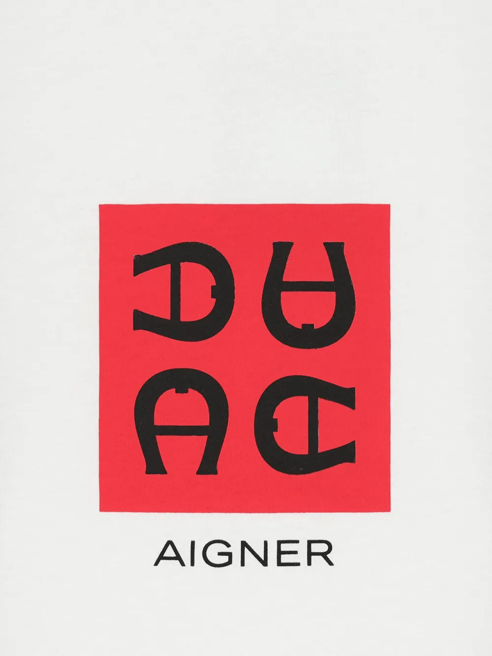 Aigner Kids Katoenen T-shirt met logoprint Wit