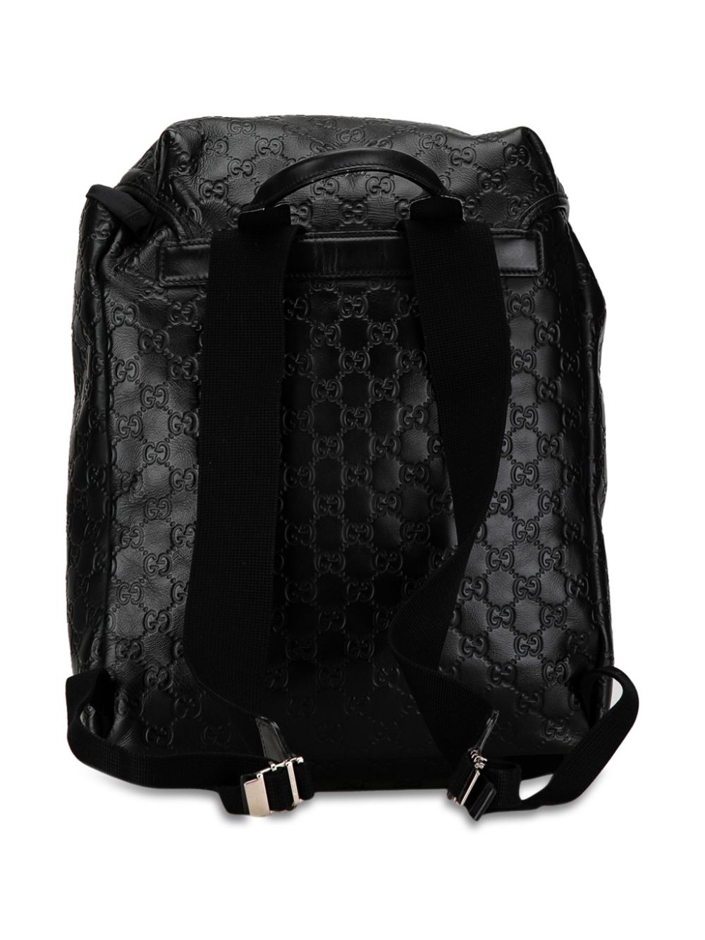 Gucci Pre-Owned 2000-2015 Guccissima Web backpack - Zwart