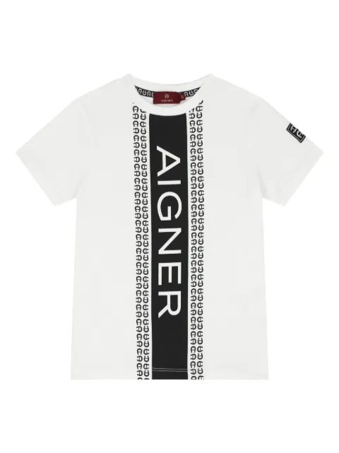 Aigner Kids logo-print cotton t-shirt  